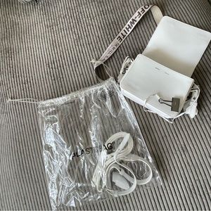 Off White Binder Clip Flap Bag, Crossbody